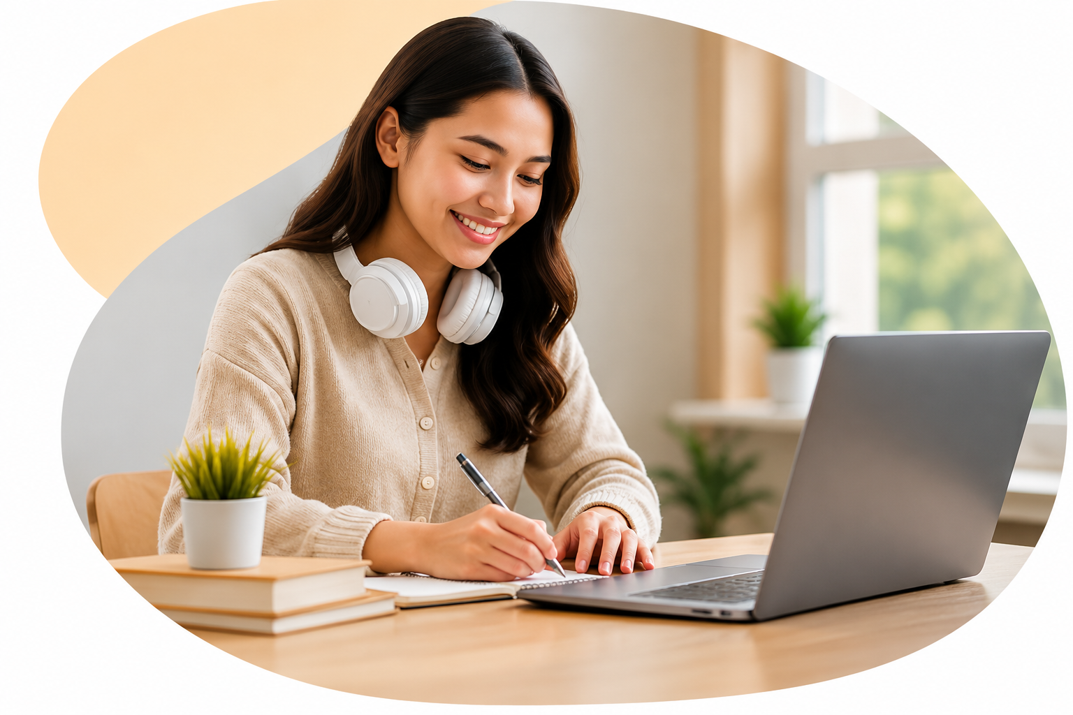 Student with laptop